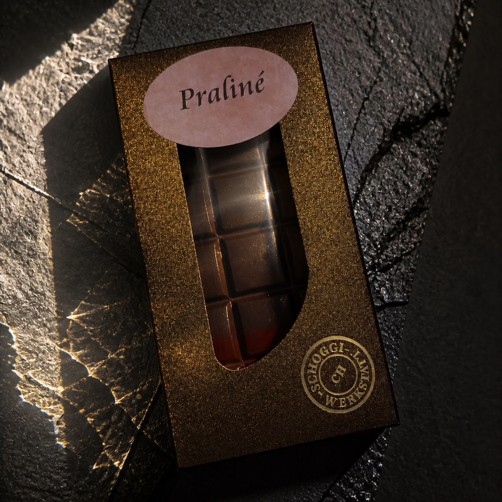 Praliné-Schoggi in Zartbitter